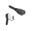 Delock - HDMI-Kabel - HDMI weiblich zu HDMI weiblich geneigt, Keystone - 20 cm - schwarz / weiß - 8K60Hz (7680 x 4320) Unterstützung