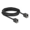 Delock - Netzwerkkabel - RJ-45 (W) zu RJ-45 (W) - 5 m - 6 mm - S / FTP - CAT 6a - halogenfrei - Schwarz
