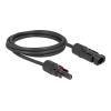 Delock - Solarkabel - DL4 (M) zu DL4 (W) - 2 m - Einklipsen - Schwarz