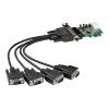 4Port PCIe RS232 Serial DB9 Adapter Card