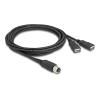 Delock - Netzwerkadapterkabel - 8-polig M12-A (W) zu USB 2.0 A (W) - 2 m - 4.5 mm - A-kodiert - Schwarz