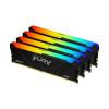 Kingston FURY Beast RGB - DDR4 - Kit - 128 GB: 4 x 32 GB - DIMM 288-PIN - 3600 MHz / PC4-28800 - CL18 - 1.35 V - ungepuffert - non-ECC - Schwarz