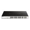 D-Link Web Smart DGS-1210-28P - Switch - L3 - managed - 24 x 10 / 100 / 1000 (PoE) + 4 x Gigabit SFP - Desktop, an Rack montierbar - PoE (193 W)
