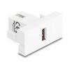 Delock Easy 45 Modul USB 2.0 Typ-A Buchse zu USB 2.0 Typ-A Buchse weiß