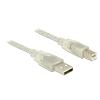 Delock - USB-Kabel - USB Typ B (M) zu USB (M) - USB 2.0 - 3 m - durchsichtig