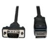 Eaton Tripp Lite Series DisplayPort 1.2 to VGA Active Adapter Cable (DP with Latches to HD15 M / M), 6 ft. (1.8 m) - Videokabel - DisplayPort (M) zu HD-15 (VGA) (M) - 1.83 m - aktiv, eingerastet - Schwarz