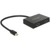 Delock Displayport 1.2 Splitter 1 x mini Displayport in > 2 x Displayport out 4K - Video- / Audio-Splitter - 2 x DisplayPort - Desktop
