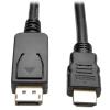 Eaton Tripp Lite Series DisplayPort 1.2 to HDMI Adapter Cable (DP with Latches to HDMI M / M), 4K, 6 ft. (1.8 m) - Adapterkabel - DisplayPort männlich zu HDMI männlich - 1.83 m - Schwarz - 4K Unterstützung
