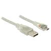 Delock - USB-Kabel - Micro-USB Typ B (M) zu USB (M) - USB 2.0 - 1 m - durchsichtig