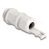 Delock - Kabelverschraubung (M28) - Kabelbinder-Befestigung - gray (RAL 7035)