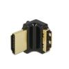 Delock - HDMI-Adapter - HDMI weiblich zu HDMI männlich - Schwarz - 90° Stecker, 4K Unterstützung