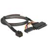 Delock - Internes SAS-Kabel - SFF-8643 (M) zu SATA-Stromstecker, U.2 (SFF-8639) - 50 cm - Schwarz - für P / N: 62696, 62703, 62704, 62710, 89458