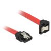 Delock - SATA-Kabel - Serial ATA 150 / 300 / 600 - SATA (M) zu SATA (M) - 30 cm - 90° Stecker, eingerastet - Rot