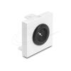 Delock - Easy 45 - Einrastmodul - Kabeldurchführung, rund, Durchmesser 18 mm - Schwarz, weiß