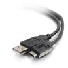 C2G 12ft USB C to USB A Cable - M / M - USB-Kabel - 24 pin USB-C (M) zu USB (M) - USB 2.0 - 3.66 m - geformt - Schwarz