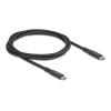 Delock - USB-Kabel - USB-C (M) zu USB-C (M) - 20 V - 5 A - 1 m - Power Delivery 3.0 Unterstützung, E-marker - Schwarz