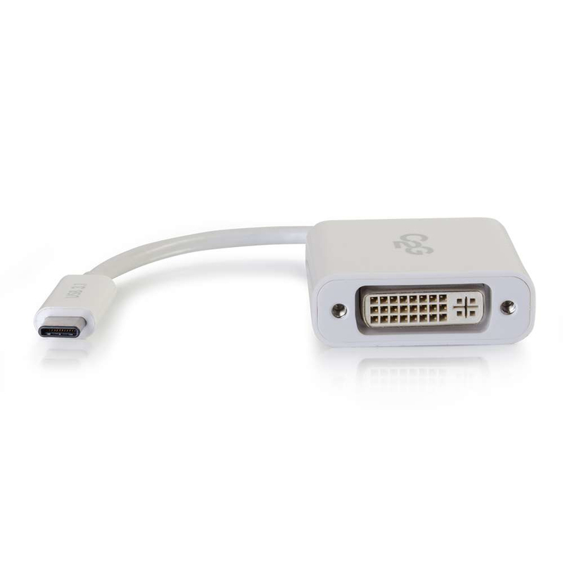 C2G USB C to DVI-D Video Converter - USB Type C to DVI Adapter - White -  Externer Videoadapter - USB 3.1 - DisplayPort - weiß - C2G - Produkte &  Angebote für Ihr Unternehmen | A1.net