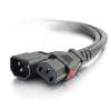 C2G - Stromkabel - IEC 60320 C14 zu power IEC 60320 C13 - Wechselstrom 250 V - 10 A - 30 cm - Schwarz