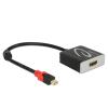 Delock Adapter mini Displayport 1.2 male > HDMI female 4K Active - Videokonverter - Parade PS176 - DisplayPort - HDMI - Schwarz