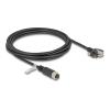 Delock - Netzwerkkabel - 8-polig M12 (W) zu RJ-45 (M) schraubbar - 3 m - 6.8 mm - FTP - CAT 5e - A-kodiert - Schwarz
