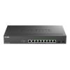 D-Link DMS-1250-10SP - Switch - L2+ - Smart - 8 x 10 / 100 / 1000 / 2.5G (PoE+) + 2 x 10 Gigabit SFP+ - Desktop - PoE+ (240 W)