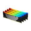 Kingston FURY Renegade RGB - DDR4 - Kit - 32 GB: 4 x 8 GB - DIMM 288-PIN - 3200 MHz / PC4-25600 - CL16 - 1.35 V - ungepuffert - non-ECC - Schwarz