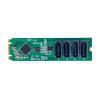 StarTech.com 4-Port M.2 to SATA Adapter Card, M.2 PCIe 3.0 to SATA HDD / SSD Expansion Card, ASM1064 Chipset, M.2 NVMe to 4x HDD / SSD for Windows / macOS / Linux - Schnittstellenadapter - SATA - M.2 Card - grün
