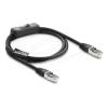Delock - Netzwerkkabel - RJ-45 (M) zu RJ-45 (M) - 1 m - 6 mm - Foiled Unshielded Twisted Pair (F / UTP) - CAT 6 - Ein / Aus-Schalter, halogenfrei - Schwarz