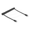 Delock - USB-Kabel - USB-C (M) zu USB-C (M) - USB 2.0 - 2 A - 75 cm - gewickelt - Schwarz