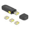 Delock - USB-Port-Blockierer Set - für USB Typ-A Buchse - Schwarz, Gelb