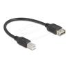 Delock - USB-Kabel - USB Typ B (M) zu USB (W) umkehrbar - USB 2.0 - 20 cm - einfache USB - Schwarz