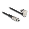 Delock - Lightning-Kabel - Lightning männlich gewinkelt zu USB-C männlich - 2 m - MFI-zertifiziert - Schwarz / Silber - gewinkelt, bis zu 480 Mbps