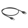 Delock - USB-Verlängerungskabel - USB (M) umkehrbar zu USB (W) umkehrbar - USB 2.0 - 50 cm - easy USB - Schwarz