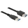 Delock - USB-Verlängerungskabel - USB Typ A (M) zu USB Typ A (W) - USB 3.0 - 50 cm - Schwarz