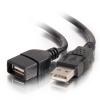 C2G 6.6ft USB Extension Cable - USB A to USB A Extension Cable - USB 2.0 - M / F - USB-Verlängerungskabel - USB (M) zu USB (W) - 2 m - Schwarz