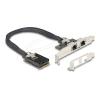 Delock - Netzwerkadapter - PCIe Mini Card Low-Profile - Gigabit Ethernet x 2