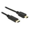 Delock - USB-Kabel - 24 pin USB-C (M) zu mini-USB Typ B (M) - USB 2.0 - 500 mA - 2 m - Schwarz