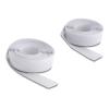 Delock - Klettverschlussband - selbstklebend - 2 m - weiß (Packung mit 2)