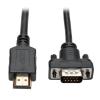 Eaton Tripp Lite Series HDMI to VGA Active Adapter Cable (HDMI to Low-Profile HD15 M / M), 3 ft. (0.9 m) - Adapterkabel - HDMI männlich zu HD-15 (VGA) männlich - 91.4 cm - abgeschirmt - Schwarz - Daumenschrauben