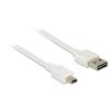 Delock Kabel EASY-USB 2.0 Typ-A Stecker > USB 2.0 Typ Mini-B Stecker 3 m weiß