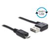 Kabel EASY-USB 2.0 Typ-A Stecker gewinkelt links / rechts > USB 2.0 Typ Micro-B Stecker 0,5 m