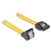 Delock - SATA-Kabel - Serial ATA 150 / 300 - SATA (W) zu SATA (W) - 30 cm - nach unten gewinkelter Stecker, eingerastet, gerader Stecker - Gelb