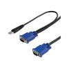 StarTech.com 3m 2-in-1 PS / 2 USB KVM Kabel - Kabelsatz für KVM Switch / Umschalter - Video- / USB-Kabel - USB, HD-15 (VGA) (M) zu HD-15 (VGA) (M) - 3.05 m - Schwarz - für P / N: CAB831HDU, RACKCONS1908, SV1631DUSBUK, SV565DUTPU, SV565UTPUL, SV831DUSBUK