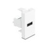 Delock Easy 45 Modul USB 2.0 Typ-A Buchse zu Terminalblock weiß