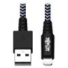 Eaton Tripp Lite Series Heavy-Duty USB-A to Lightning Sync / Charge Cable, MFi Certified - M / M, USB 2.0, 3 ft. (0.91 m) - Lightning-Kabel - USB männlich zu Lightning männlich - 90 cm - Schwarz, weiß