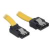 Delock Cable SATA - SATA-Kabel - Serial ATA 150 / 300 - SATA (W) zu SATA (W) - 20 cm - eingerastet, nach oben gewinkelter Stecker, gerader Stecker - Gelb