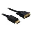 Delock - DVI-Kabel - DisplayPort (M) zu DVI-D (M) - 1 m - Daumenschrauben