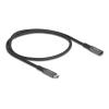 Delock - USB-Verlängerungskabel - USB-C (M) zu USB-C (W) - USB 3.1 Gen 2 - 20 V - 5 A - 0.5 m - USB-Stromversorgung (100 W), Power Delivery 3.0 Unterstützung, bis zu 10 Gbps Datentransferrate - Grau, Schwarz