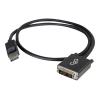 C2G 2m DisplayPort to Single Link DVI-D Adapter Cable M / M - DP to DVI - Black - DisplayPort-Kabel - DisplayPort (M) zu DVI-D (M) - 2 m - Schwarz