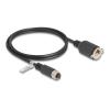 Delock - Netzwerkkabel - 8-polig M12 (W) zu RJ-45 (W) schraubbar - 1 m - 6.8 mm - FTP - CAT 5e - A-kodiert - Schwarz